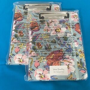 Vera Bradley 2 Mini Clipboard Folios